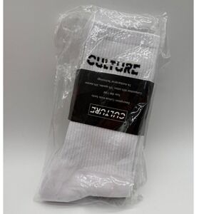 Culture Kicks Essential Socks 2-Pack White Mens Size 8M-13M Crew Socks SK-WHI